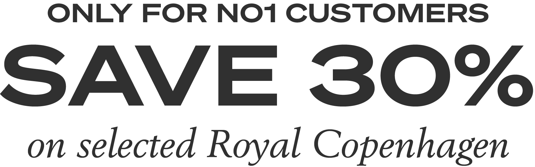 Save 30% on selected Royal Copenhagen